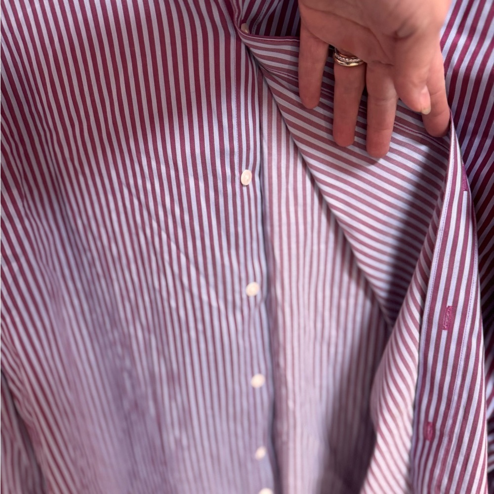 Psycho Bunny Men's Striped Purple Shirt - Picture 5 of 6
